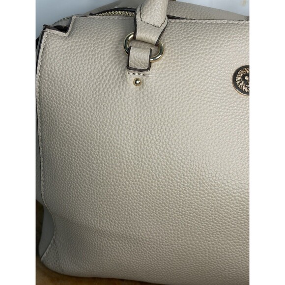 Anne Klein Tan Satchel Purse Handbag Soft Mint Condition - Picture 4 of 16